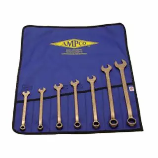 Shop Now Ampco Safety Tools M-41 7-Pc Combination Wrench set W/Vinyl Rol (1 SET)