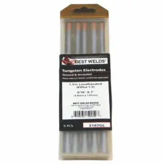 Best Welds 900-3167GL 3/16 X 7 1.5% Lanthanated Tungsten 5/Pk (1 PK) Reduced Price