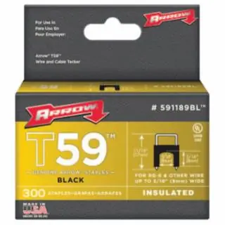 Arrow Fastener 591189BL 5/16"X 5/16" Insulated Staple Blk 300/Box (1 BOX) Luxury