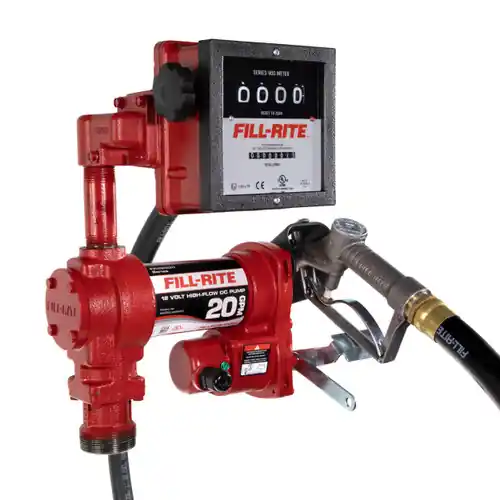 Order Now Fill-Rite FR4211HL 20 Gpm 12V Dc Pump Kit With 807Cl Liter Meter