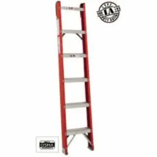 Authentic Louisville Ladder FH1010 10‘ Classic Fiberglass Shelf Ladder