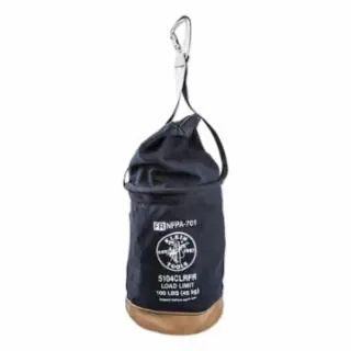Klein Tools 5104CLRFR Canvas Bucket, Flame-Resistant, Top Closing, 12-Inch Best Seller