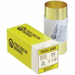 Precision Brand 17240 17S3 .003 Brass Shim Stock 6"X100" (1 RL) Trusted Brand