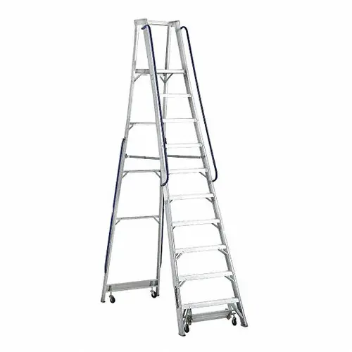 Seasonal Sale Louisville Ladder AP5010 10‘ Mobile Aluminum Material Handling Ladder