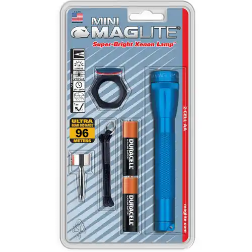 Top Rated Mag-Lite M2A11C Blue Aa Mini-Mag Combo Pack W/Batteries (1 KIT)