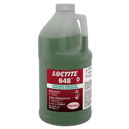 Instant Buy Loctite 1835917 648 Retaincomp.Pressfithighstren.Rapidcure 1L (4 EA)
