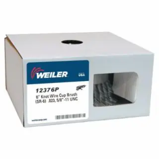 Trending Weiler 12376P 6" Single Row Wire Cup Brush .023 5/8-11 A.H.