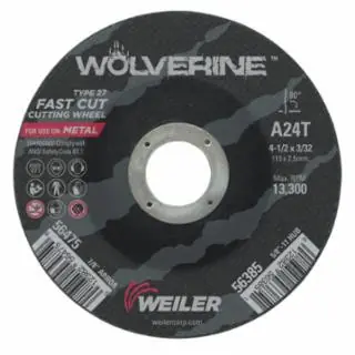 Trusted Brand Weiler 56475 4-1/2 x 3/32 Wolv Ty27 Cut Whl A24T 7/8 Ah