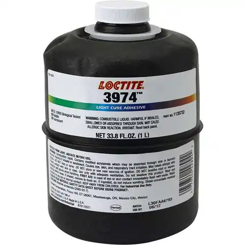 Next Day Delivery Loctite 1135732 3974 Light Cure Adhesiveflexible 1 Liter (20 EA)