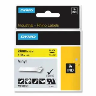 Hassle-Free Returns DYMO RHINO RHINO 1" YELLOW VINYL