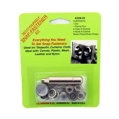 Seasonal Sale C.S. Osborne K229-24 Set-It-Yourself Snap-Fastener Kit Standard Snaps (1 KT)