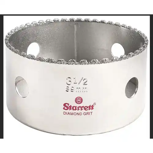 L.S. Starrett KD0312-N Diamond Grit Hole Saw 3-1/2" - 89 mm Diameter Seasonal Sale