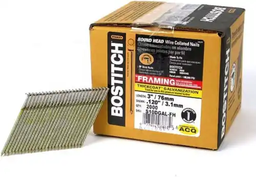 Seasonal Sale Bostitch S10DGAL-FH Nail Stick 120 Plain 3"Galv. 2000 Per Box (1 BX)