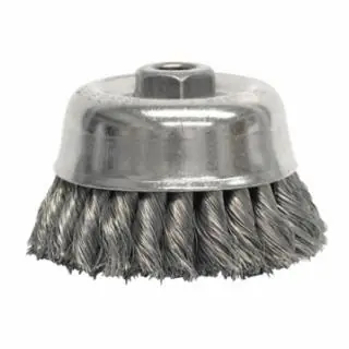 Best Choice Weiler 12726 4" Double Row Wire Cup Brush .020 Ss