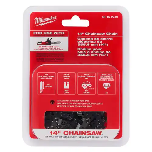 Trusted Brand Milwaukee Tool 49-16-2749 14" 3/8" LOW PROFILE Pitch, .043" Gauge Saw Chain