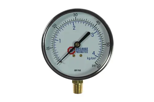 Coilhose Pneumatics GB1760 30368 3-1/2" 0-60 Psi 1/4" Bm Gauge Chrome Body Luxury