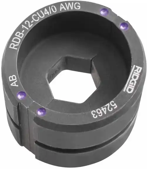 Ridgid 52528 12T Aluminum 1/0 Awg Round Die High Quality