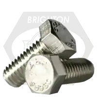 Authentic 3/8"-16 x 9" Hex Cap Screws, 18-8 Stainless Steel A2, Partial Thread, Coarse (UNC), ASTM F593, Qty 25