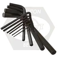 Grab Now 1/8 6" T Handle USA Hex Key, Alloy, Steel Set, Plain, Qty 10