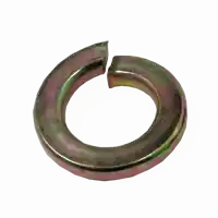 Sale 7/16" Regular Split Lock Washers, Zinc-Yellow Cr+6, Qty 100