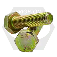 M12-1.75 x 75 mm Hex Cap Screws, Metric Class 8.8, Zinc-Yellow Cr+6, Partial Thread, Coarse (UNC), DIN 931, Qty 25 Factory Price