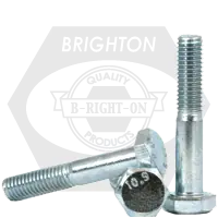 M8-1.25 x 80 mm Hex Cap Screws, Metric Class 10.9, Zinc-Blue Cr+3, Partial Thread, Coarse (UNC), Alloy Steel, Qty 100 Professional Grade