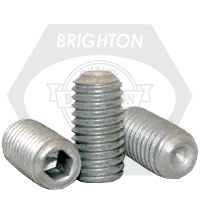 Affordable 1/4"-28 x 5/16" Socket Set Screws, Cup Point, Zinc-Bake Cr+3, Fine (UNF), Alloy Steel, Qty 100