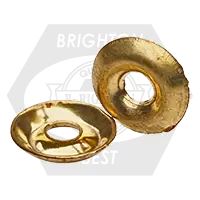 8 Brass Finishing Cup Washers, Plain Finish, Qty 700 Secure Checkout