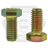 Trusted Brand 3/8"-16 x 1 3/8" Hex Cap Screws, Grade 8, Zinc-Yellow Cr+6 Bake, Full Thread, Coarse (UNC), Made in China, Qty 675