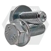 M10-1.50 x 25 mm Flange Screws, Non-Serrated, Hex Head, Metric Class 8.8, Zinc Cr+3, Full Thread, Coarse (UNC), DIN 6921, Qty 100 Buy Online