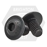M4-0.70 x 30 mm Button Head Socket Cap Flange Screws, Metric Class 10.9, Thermal Black Oxide, Full Thread, Coarse (UNC), Qty 200 Mega Sale