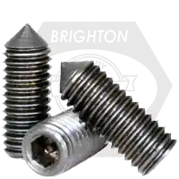 Order Now 4-40 x 7/16" Socket Set Screws, Non-Standard, Cone Point, Black Oxide, Coarse (UNC), Qty 100