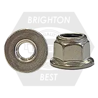 M8-1.25 Nylon Flange Lock Nuts, Non-Serrated, Metric 18-8 Stainless Steel A2, Coarse (UNC), DIN 6926, Qty 100 Certified
