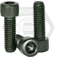 Affordable 2"-4 1/2 x 18" Socket Head Cap Screws, Thermal Black Oxide, Partial Thread, Coarse (UNC), Alloy Steel, Qty 1