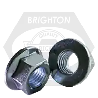 Trusted Brand M14-2.00 Hex Flange Nuts, Non-Serrated, Metric Class 10, Zinc Cr+3, Coarse (UNC), DIN 6923, Qty 50