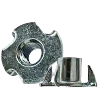 Special Discount M6-1.00 x 12 x 19, 4 Prong Metric Tee Nut, Zinc Cr+3, Qty 500