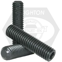 Latest 6-40 x 3/8" Socket Set Screws, Non-Standard, Flat Point, Black Oxide, Fine (UNF), Qty 100