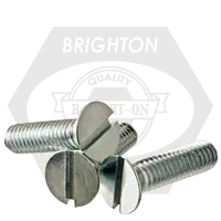 5/16"-18 x 1/2" Machine Screws, Undercut Slotted Flat Head, 304 Stainless Steel, Full Thread, Coarse (UNC), Qty 100 Factory Price
