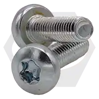 M2-0.40 x 10 mm Machine Screws, Torx Pan Head, T6 Drive 6-Lobe, Metric Class 4.8, Zinc Cr+3, Full Thread, ISO 14583, Qty 1000 Budget