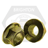 Best Seller M6-1.00 Hex Flange Nuts, Non-Serrated, Metric Class 8, Zinc-Yellow Cr+6, Coarse (UNC), DIN 6923, Qty 500