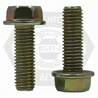 M10-1.50 x 70 mm Flange Screws, Non-Serrated, Hex Head, Metric Class 10.9, Zinc-Yellow Cr+6 Bake, Partial Thread, Coarse (UNC), DIN 6921, Qty 30 Best Seller