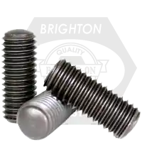 Exclusive Offer 3/8"-24 x 1 3/16" Socket Set Screws, Oval Point, Black Oxide, Fine (UNF), Alloy Steel, Qty 100