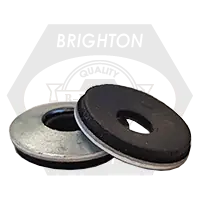 Fresh Stock 1/4" x 5/8" EPDM Bonded Washers, 18-8 Stainless Steel, Qty 100