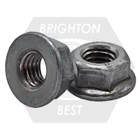 M6-1.00 Hex Flange Nuts, Non-Serrated, Metric Class 8, Plain Finish, Coarse (UNC), DIN 6923, Qty 500 Budget