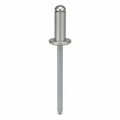 Aslf 53-55 5/32 (.125-.312) Alum/Steel Zinc Large Flange Head Multi-Grip Type Blind Rivets, Qty 500 Fast Shipping
