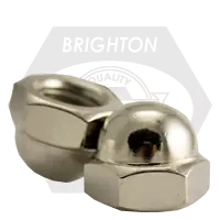 Affordable M6-1.00 Hex Domed Acorn Nuts, 316 Stainless Steel A4, Coarse (UNC), DIN 1587, Qty 100
