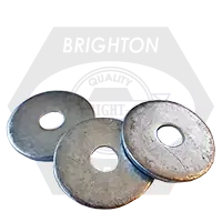 1" x 4" x 3/8" Round Plate Washers (Dock), Hot-Dipped Galvanized HDG, Qty 42 Certified