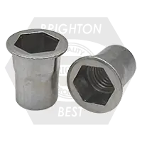 10-32 UNF (.130-.225) Aluminum 5056 Hex Rivet Nut Plain (Inch), Qty 1000 Get Yours