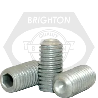 Buy Online M5-0.80 x 12 mm Socket Set Screws, Cup Point, Grade 45H, Mechanical Zinc Cr+3, ISO 4029 / DIN 916, Qty 5000