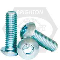 M5-0.80 x 45 mm Button Head Socket Cap Screws, Metric Class 12.9, Zinc-Bake Cr+3, Full Thread, Coarse (UNC), Alloy Steel, ISO 7380, Qty 100 Super Sale